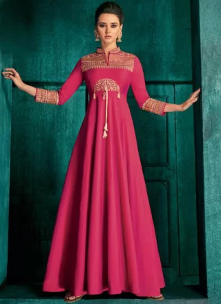 Magenta Color Anarkali Salwar Suit