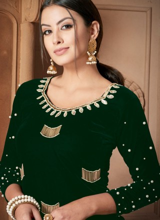 Moti Green Designer Salwar Suit 