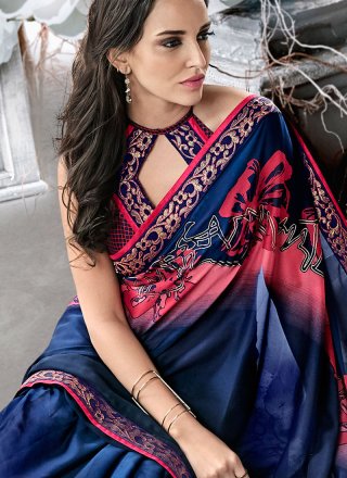 Multi Colour Abstract Print Printed Saree Multi Colour Abstract Print Printed Saree