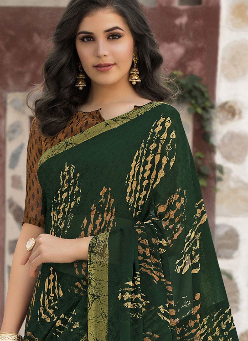 Shop Multi Colour Abstract Print Printed Saree Online : 97716