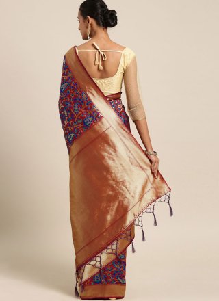 Multi Colour Art Silk Designer Traditional Saree