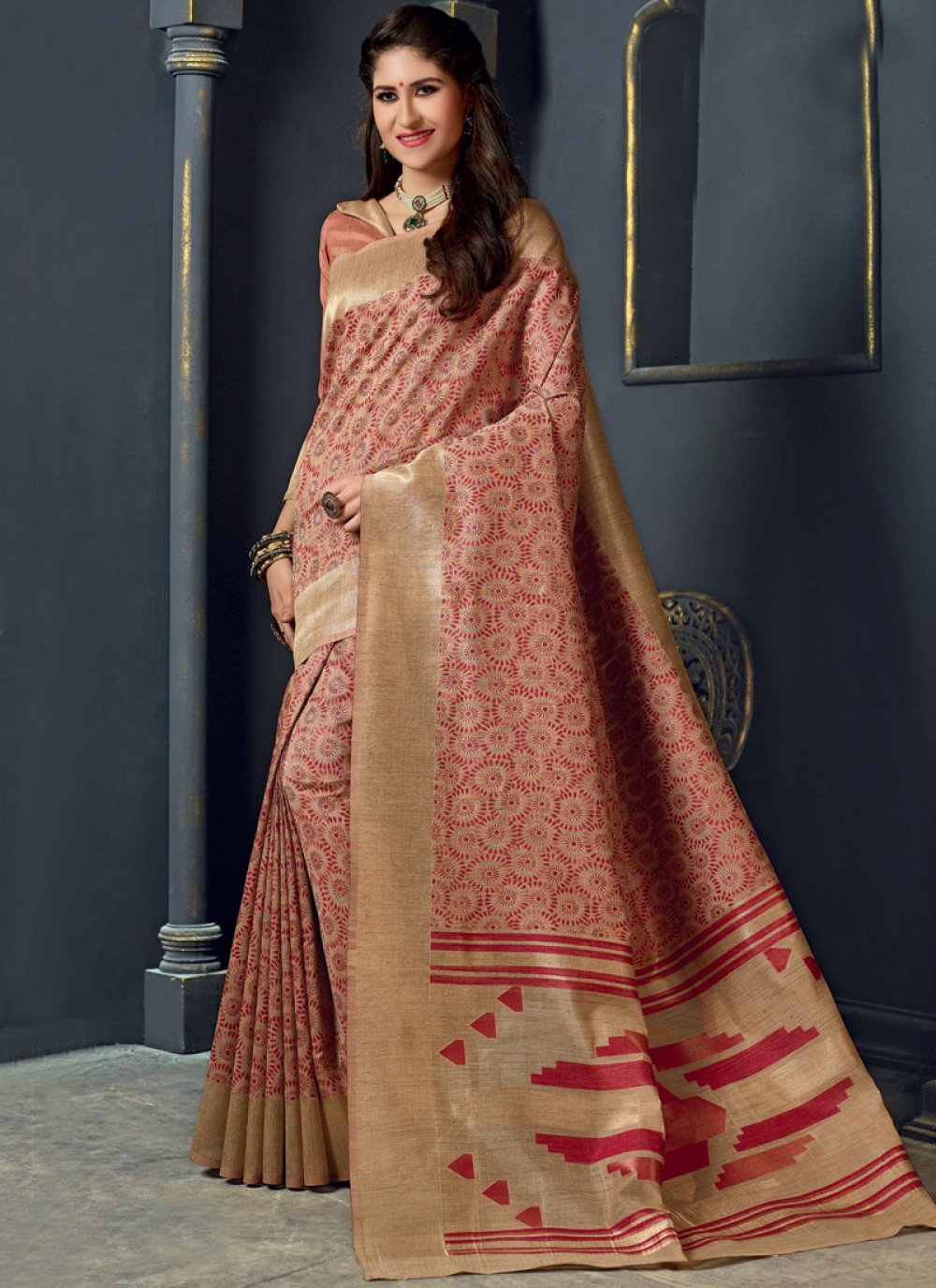 Multi Colour Wedding Art Silk Traditional Designer Saree