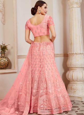 Net Fancy Pink Lehenga Choli