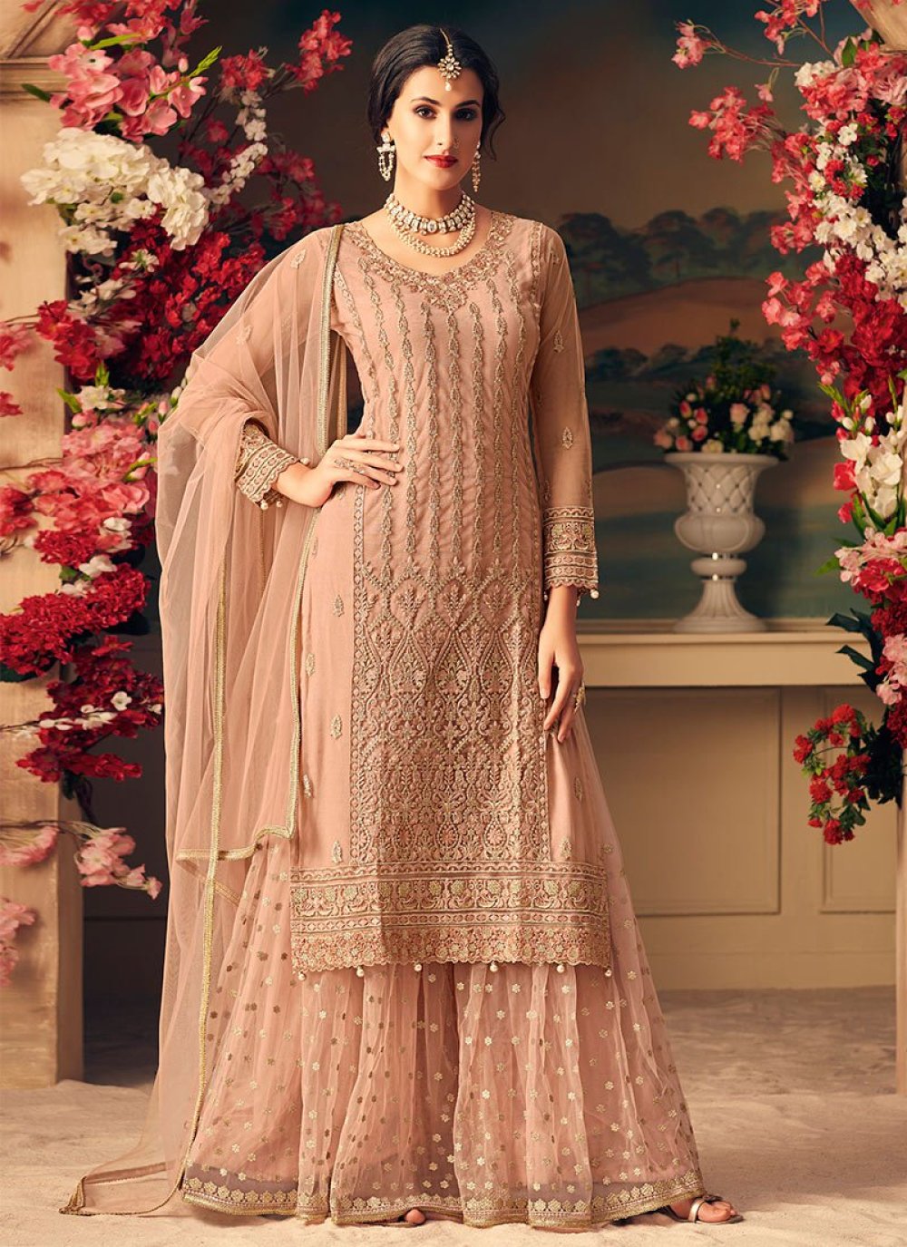 net palazzo suit designs