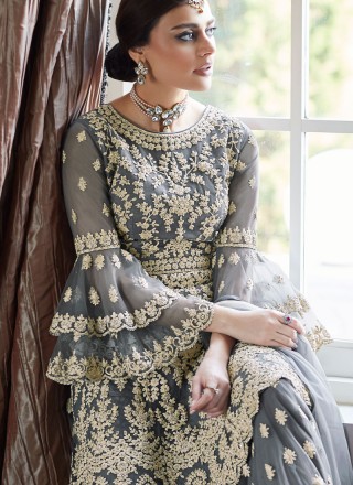 Net Resham Designer Pakistani Suit