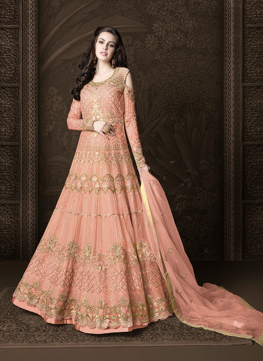 Net Wedding Floor Length Anarkali Suit