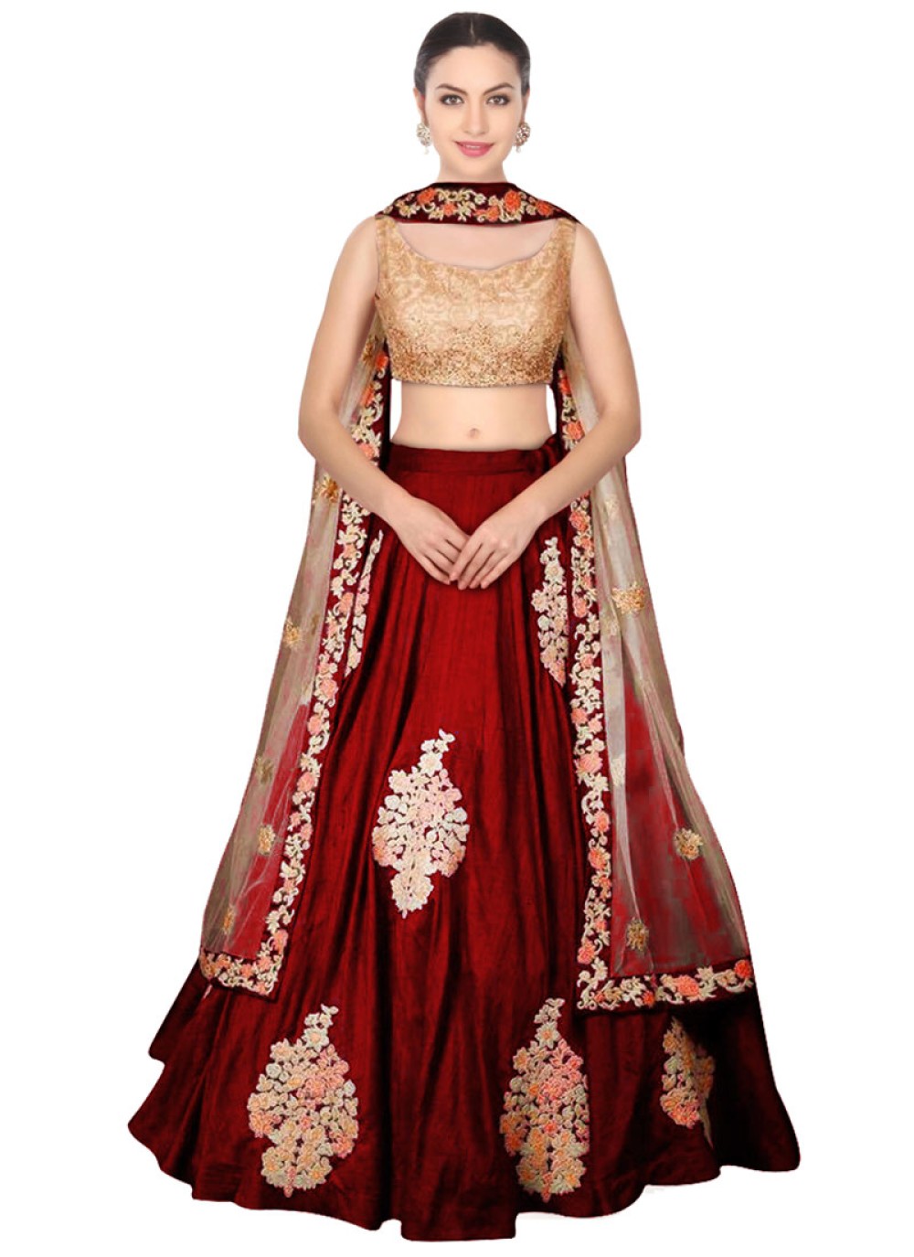 Trending | $52 - $64 - Bollywood Replica Chanderi Silk Lehenga Choli and  Bollywood Replica Chanderi Silk Chaniya Choli Online Shopping