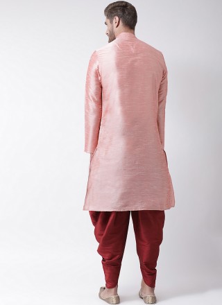 Pink Art Dupion Silk Kurta Pyjama