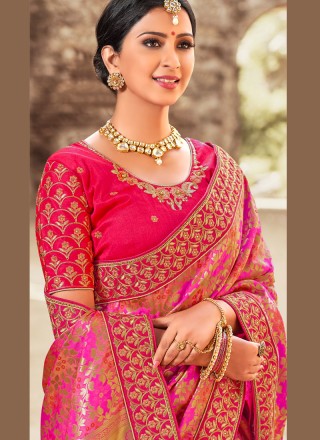 Pink Bridal Designer Traditional Saree