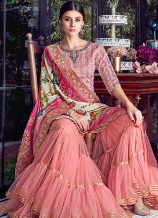 Pink Chanderi Designer Pakistani Suit