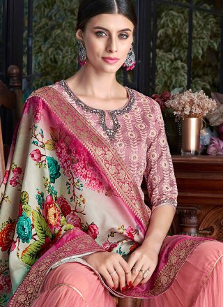 Pink Chanderi Designer Pakistani Suit