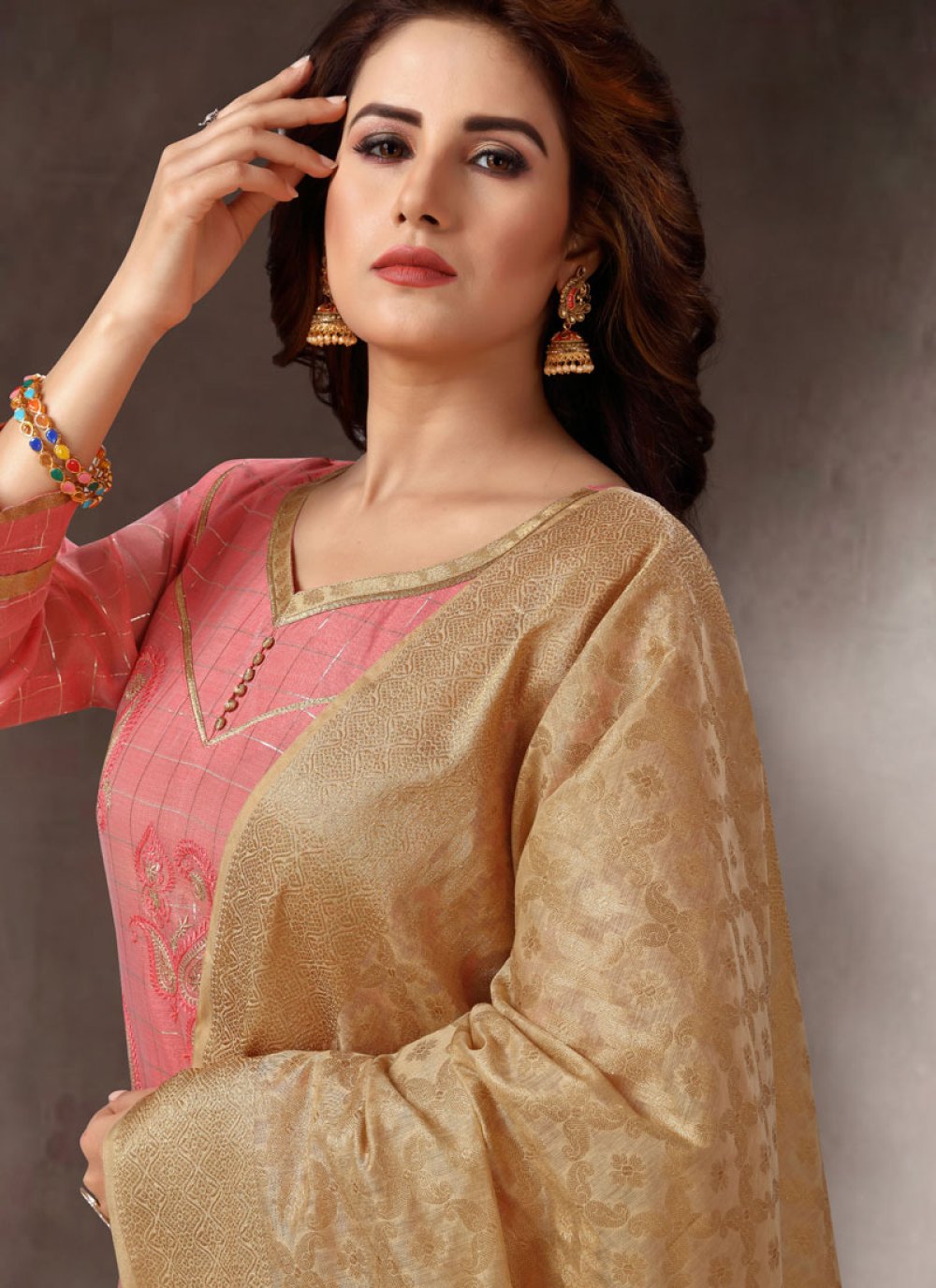 Pink Color Churidar Salwar Suit buy online