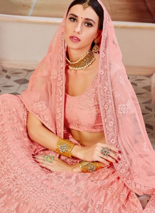Pink Fancy Net Lehenga Choli