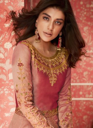 Pink Silk Desinger Anarkali Salwar Suit