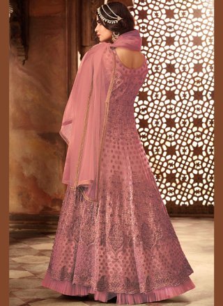 Pink Wedding Floor Length Anarkali Suit