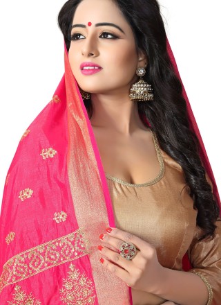 Pink Woven Traditional Saree