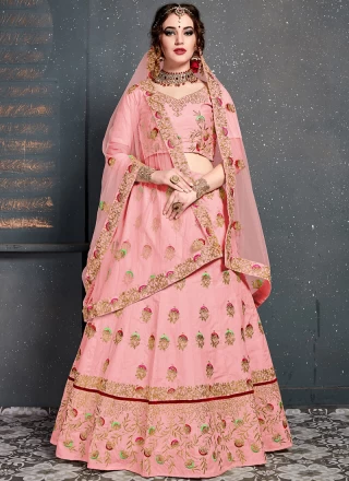 Pink Zari Designer Lehenga Choli
