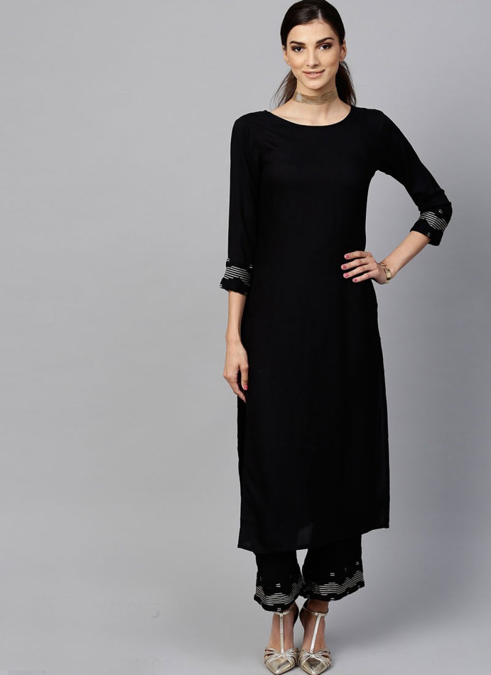 plain black party dress