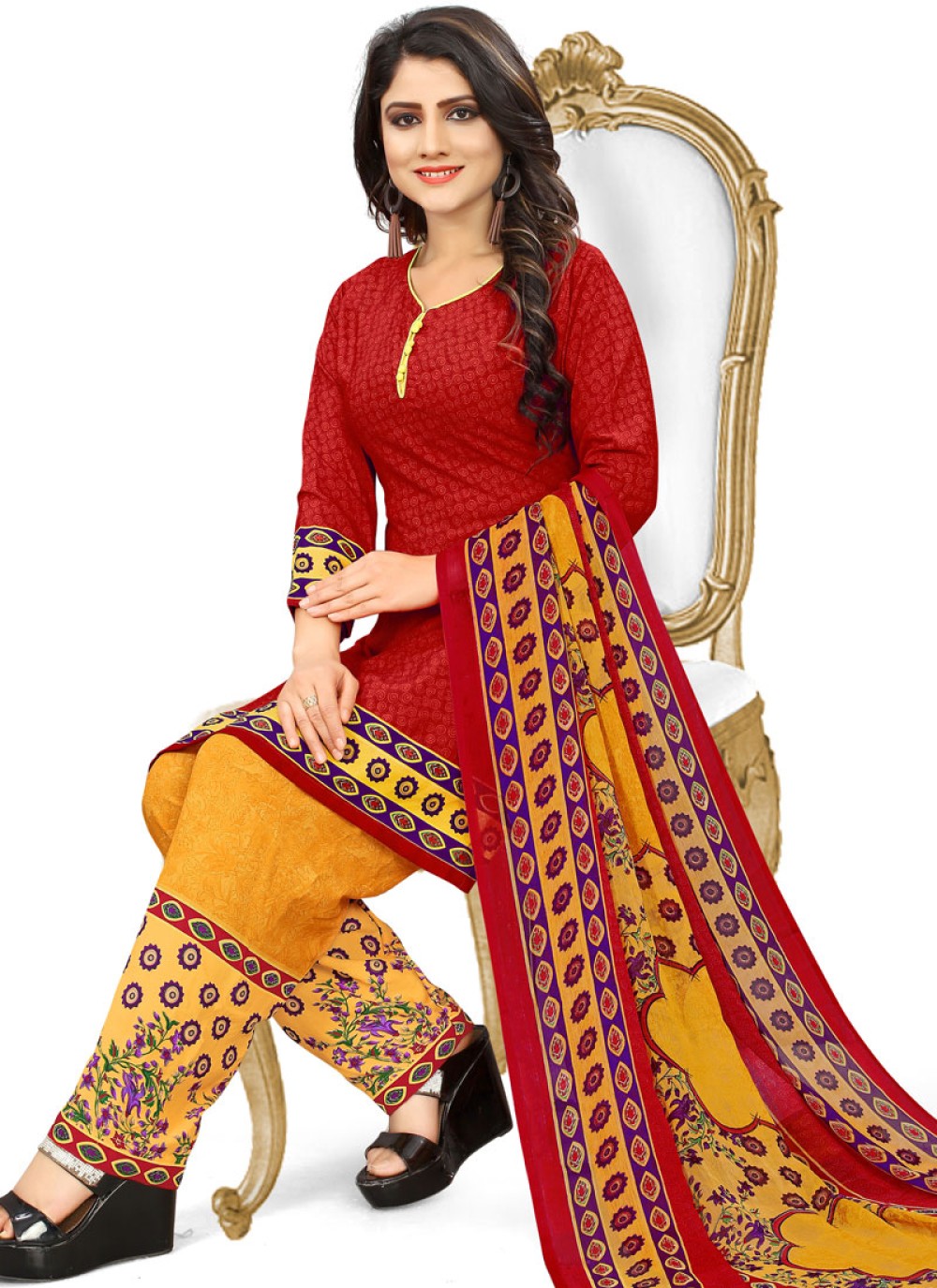 Printed Casual Punjabi Suit