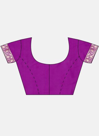 Purple Art Silk Casual Classic Saree