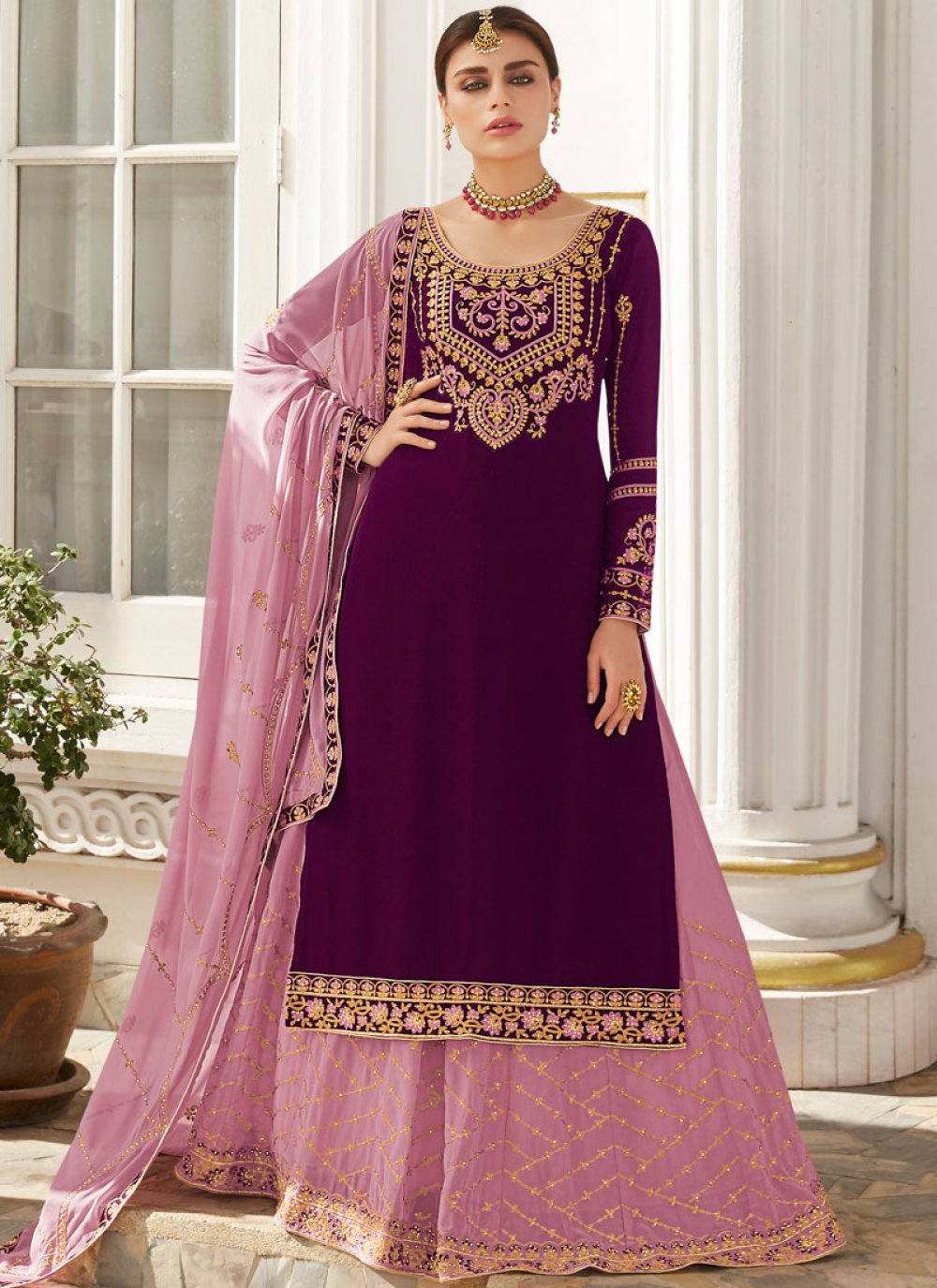 Buy Purple Lehenga Choli Sets for Women by ACHYUT DESIGN Online | Ajio.com