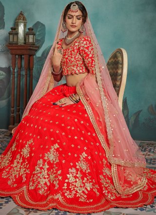 Red Color Trendy Designer Lehenga Choli