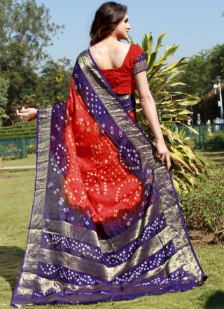 Red Fancy Fabric Traditional Saree
