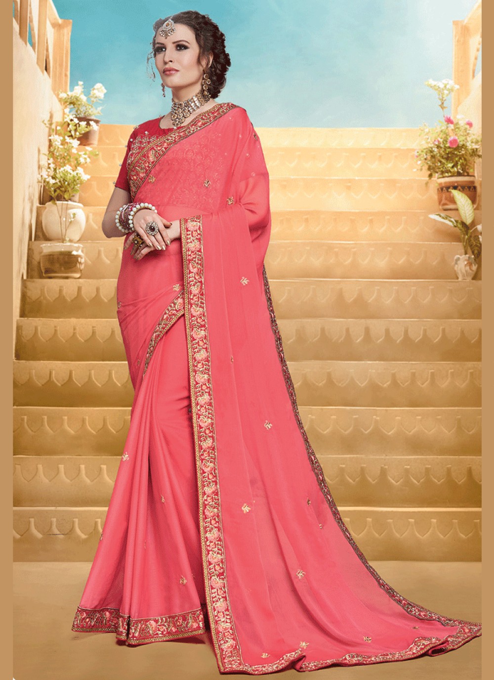 Satin Silk Designer Traditional Saree