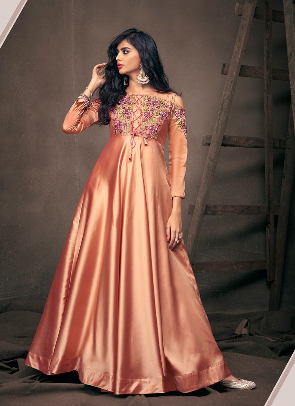 Top 152+ indian satin gown