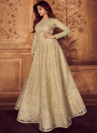 Shamita Shetty Floor Length Anarkali Suit For Ceremonial