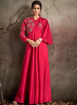 Tafeta Silk Trendy Gown