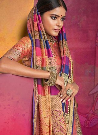 Traditional Saree Woven Art Silk in Multi Colour
