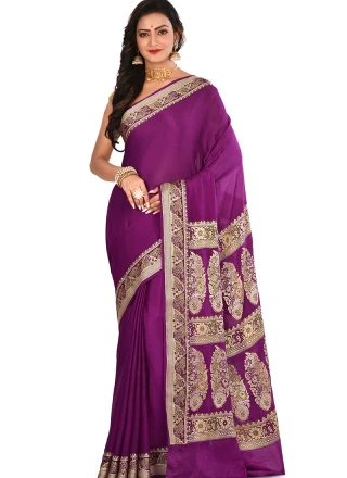 Weaving Rani Art Banarasi Silk Designer Traditional Saree