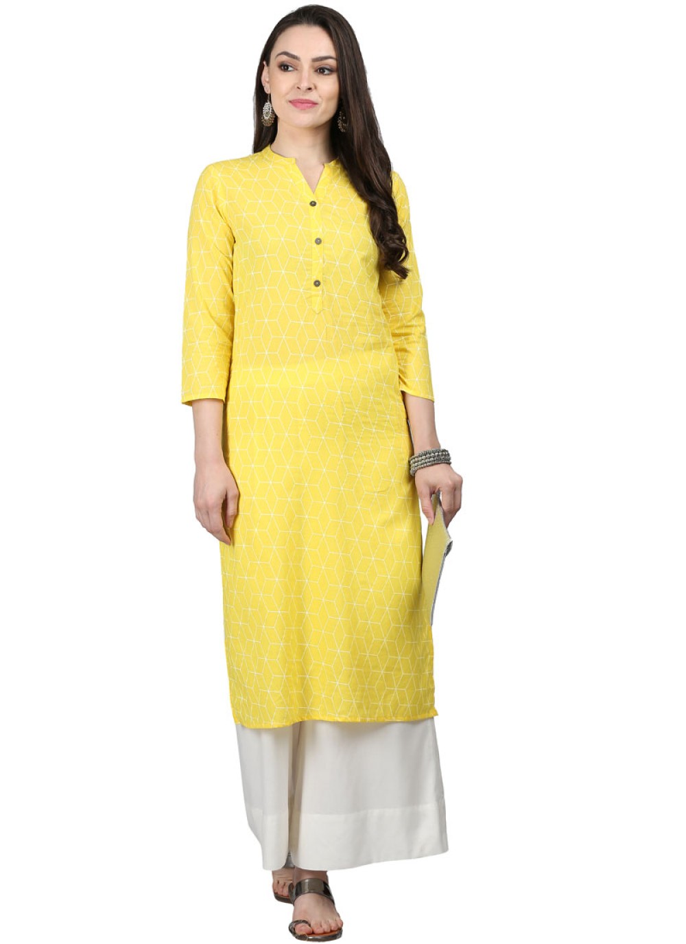Buy Aarika Girls Yellow Colour Kurti Pant Online at Best Prices in India -  JioMart.