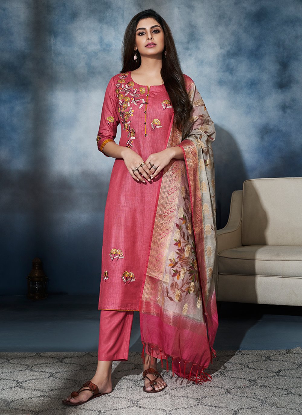 Silk churidar with discount price