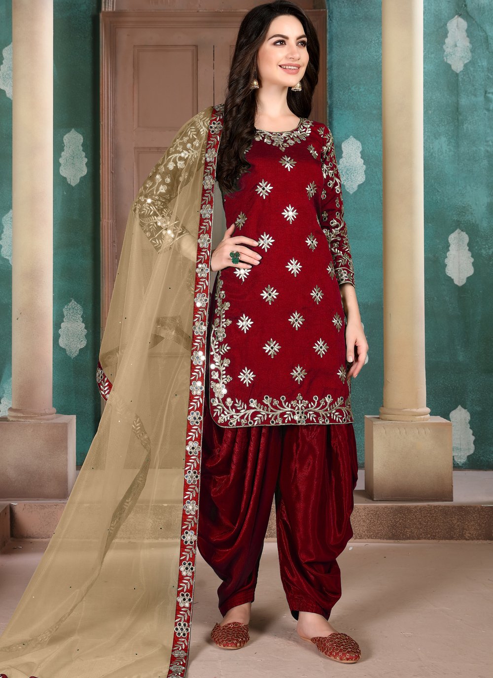 Velvet Punjabi Patiala Suits Indian Pakistani Wedding Wear, 58% OFF