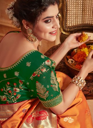 Art Silk Mustard Designer Traditional Saree