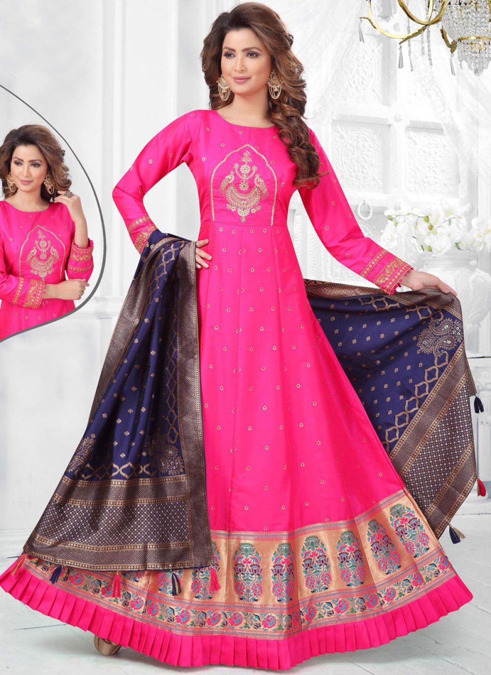 fuchsia anarkali