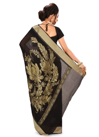 Banarasi Silk Weaving Classic Saree in Black