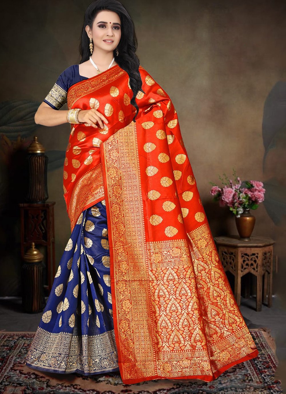 Katan Benarasi Sarees Online with Exclusive Designs