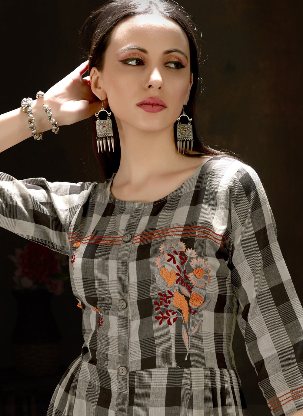 Buy Black Color Casual Kurti 163025