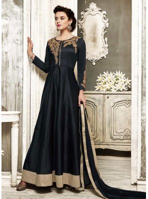 Black Embroidered Wedding Salwar Suit