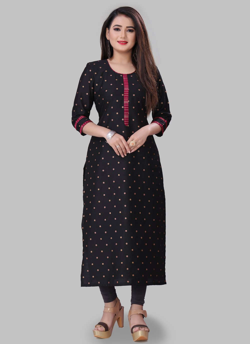 Buy Black Party Party Wear Kurti Online