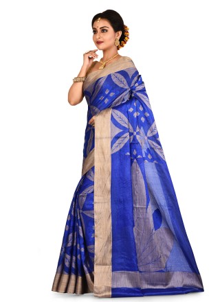 Blue Color Traditional Saree