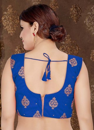 Blue Embroidered Blouse
