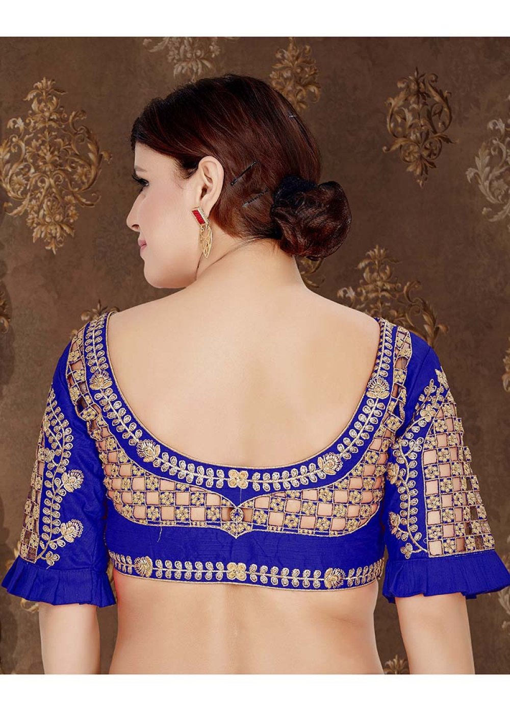 Blue Embroidered Blouse buy online