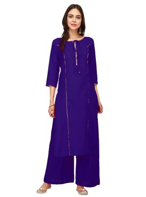 Blue Party Casual Kurti