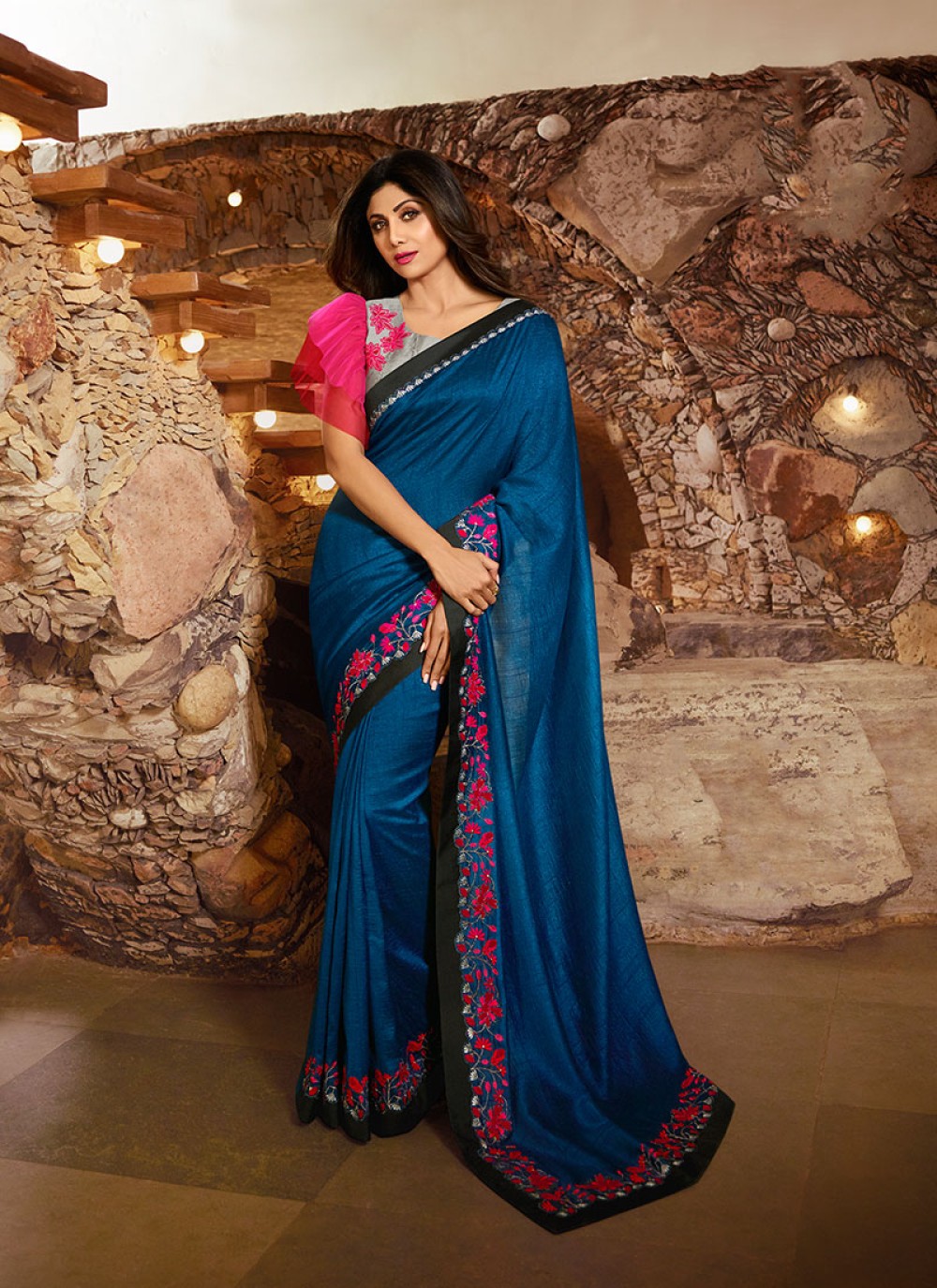 Buy Beatitude Blue Handwoven Resham Silk Saree for Women Online @ Tata CLiQ  Luxury