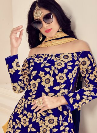 Blue Trendy Patila Salwar Suit