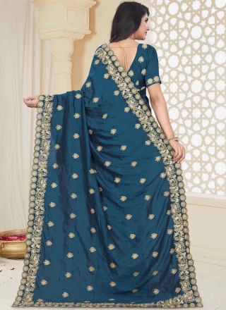 Blue Wedding Traditional Designer Saree